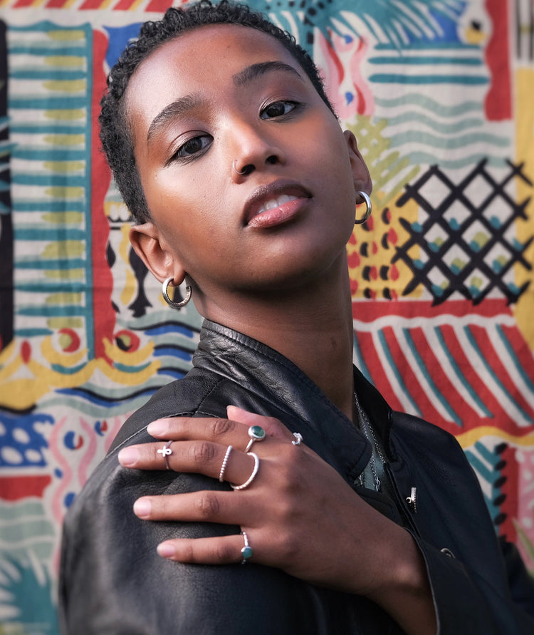 Handmade Silver Earrings & Septum by Medina Joe