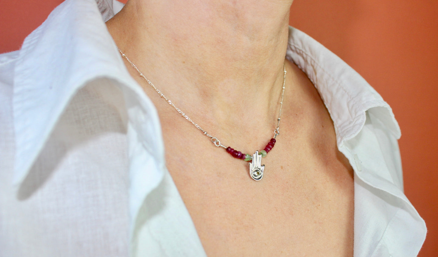 Hand of Fatima Beaded and Chain