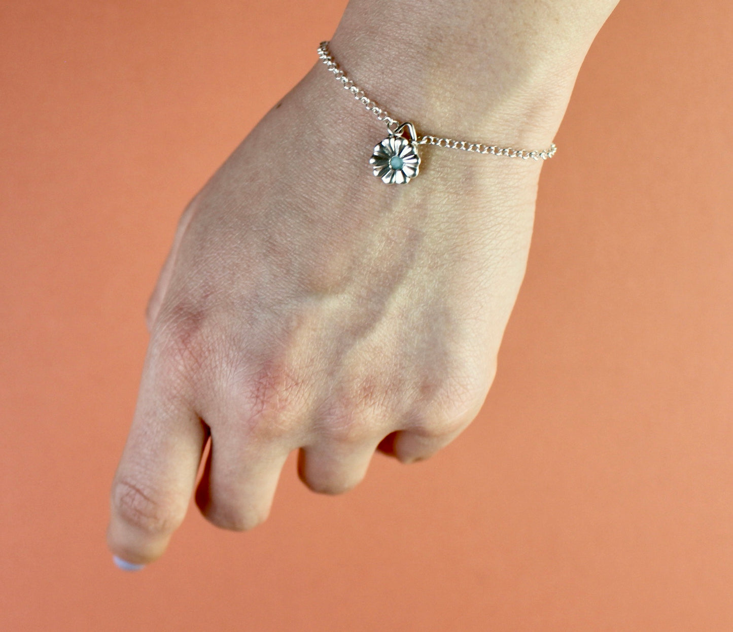 Innocent Daisy on Rolo Chain Bracelet