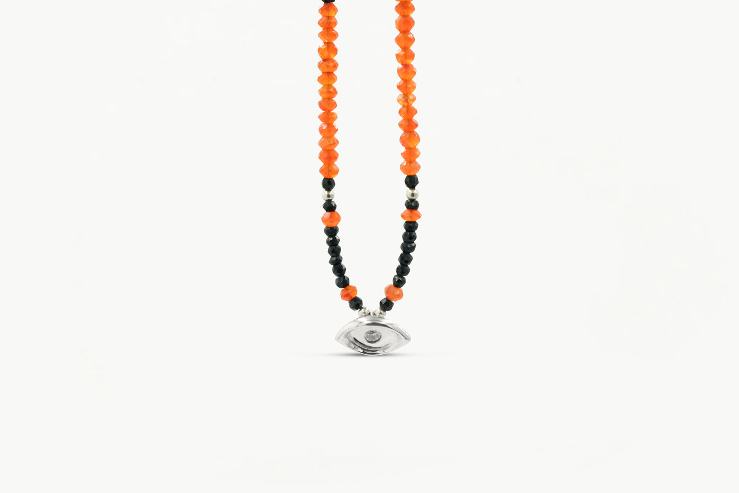 Almond Eye Beads and Chain Necklace